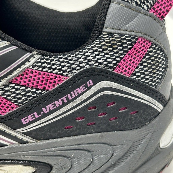 ASICS Gel Venture 4 Women's Size 11 Black Pink Athletic Running Sneaker Shoes - Picture 12 of 15